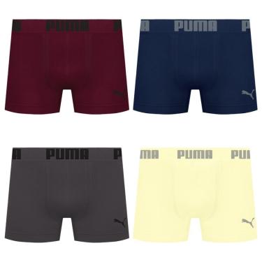 Imagem de Kit 4 Cuecas Puma Boxer Sem Costura Masculina