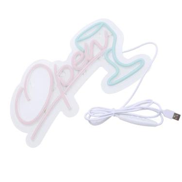 Imagem de YWBL-WH Sinal de Néon Aberto Barra 12.5 Polegada Sinal Aberto de Néon do Diodo Emissor de Luz para a Decoração Parede Festa do Pub Com Brilho Regulável e Design Eficiente Energia