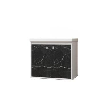 Imagem de Banheiro Armario Cuba Pia 100% Mdf - 50 cm(Preto)