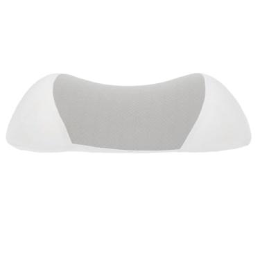 Imagem de Almofada de suporte lombar, alívio de dor nas costas, ergonômica, respirável, espuma viscoelástica para assento de carro, cadeira de escritório, cama (cinza claro)