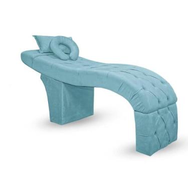 Imagem de Maca Estética Bela Para Extensão De Cílios Veludo Verde Água - SOFA ST