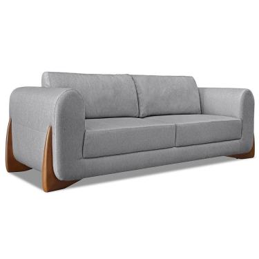 Imagem de Sofá 2 Lugares 1,80m Lottus Pés Castanho-Pallazio Grafite