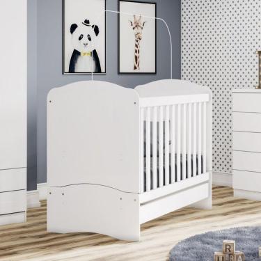 Imagem de Berço Mini Cama 2 Em 1 Bala De Menta Branco