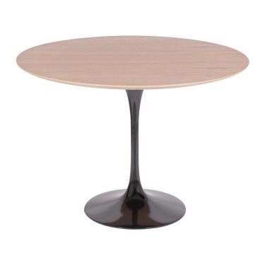Imagem de Mesa Saarinen Redonda Freijó 100cm - Base Preta