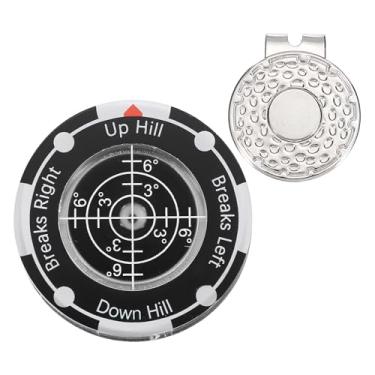 Imagem de YELARXI Leitor verde golfe, marcador de bola de golfe com bolha de auxílio de leitura verde de alta precisão e clipe magnético para tampa - adequado para (treinamento/acessórios/presente/homens e