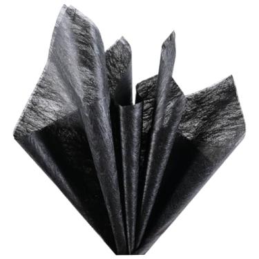 Imagem de SOFPLATE 114 folhas de papel de embrulho de flores pretas de algodão quadrado impermeável buquê floral embrulho para presente para floristas, artesanato, casamento, aniversário, formatura, dia dos