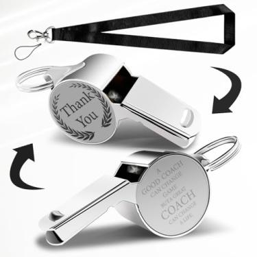 Imagem de WETDNGQI Presentes para treinadores de vôlei futebol rugby basquete treinador apito presentes para treinadores com cordão para homens amigo irmão professor