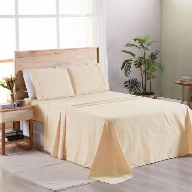Imagem de Jogo De Cama Premier Casal 03 Peças Hipercal 200 Fios 80% Algodão, 20% Poliéster - Bege