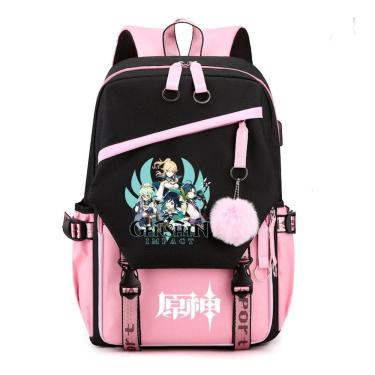 Imagem de Mochila escolar Genshins Impacts K para crianças - Nylon