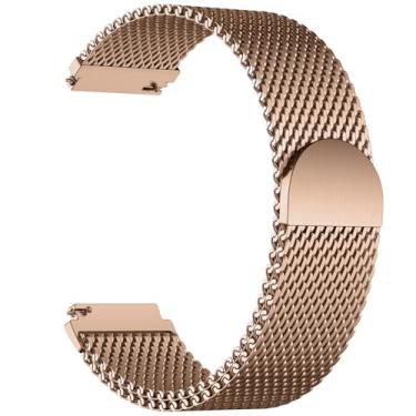 Imagem de GEAK Pulseira de relógio de metal de 20 mm, 22 mm e 18 mm compatível com Garmin Vivoactive 5/6/3/4, Venu 3S 2S/Venu 3 2, Forerunner 165/55/245/265, pulseira magnética de malha de aço inoxidável para