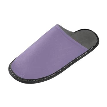 Imagem de Pantufas femininas roxas acinzentadas felpudas, macias, fofas, macias, macias, espuma viscoelástica antiderrapante, tamanho 4-5, Roxo acinzentado, 5.5-6 Wide