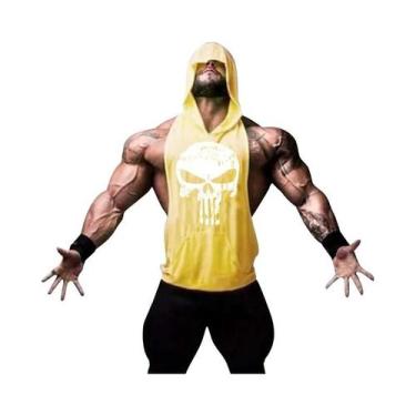 Imagem de Camiseta Regata Masculina De Algodão Com Estampa De Caveira, Sem Manga