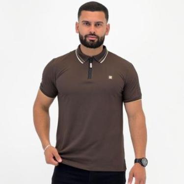 Imagem de Camisa Polo Sallo Manga Curta com Zíper Masculina-Masculino