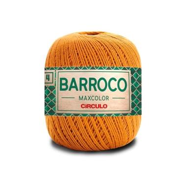 Imagem de Barbante Barroco Maxcolor Fio 4 200g 338m Círculo Novelo Crochê Tricô Artesanato Tapetes Souplás (7207 - ÂMBAR)