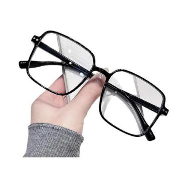 Imagem de Óculos De Sol Vintage Unissex Oversized Com Proteção Contra Luz Azul, 