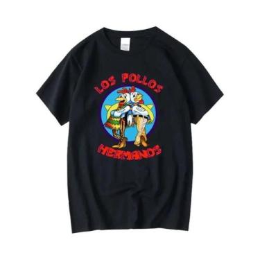 Imagem de Camiseta Masculina Engraçada Chicken Brothers, Camiseta Casual De Verã