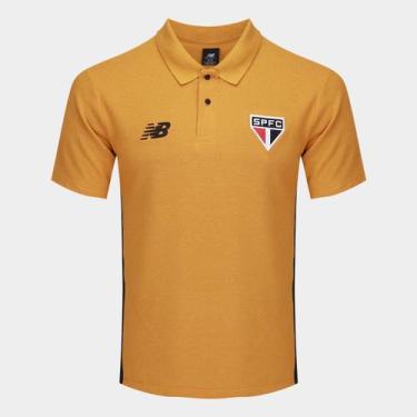 Imagem de Camisa Polo São Paulo Viagem 26/27 New Balance Masculino, Amarelo clar