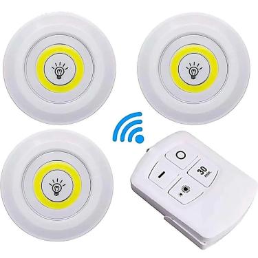 Imagem de Lâmpada Led Spot Sem Fio Conjunto 3 Luminárias Com Controle