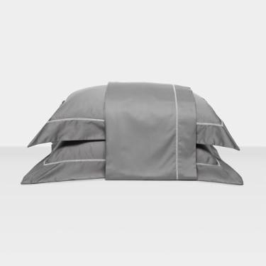 Imagem de Artelassê Jogo de Lençol Queen 400 Fios Ajour Cinza