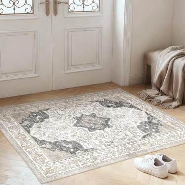 Imagem de cotiled Tapetes de área de 7,5 x 12,5 cm, tapetes grandes laváveis para sala de estar, macio, antiderrapante, resistente a manchas, para quarto, sala de jantar, tapetes vintage para decoração de casa