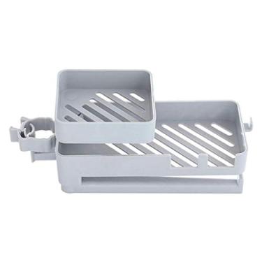 Imagem de Torneira de pia giratória 3 em 1 rack de pano de esponja suporte organizador de armazenamento multifuncional rack de armazenamento acessórios de cozinha (cor: A) (B) (B)