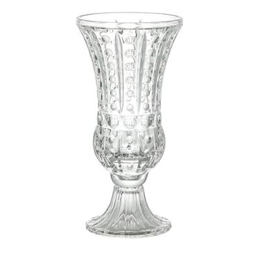 Imagem de Vaso de vidro transparente de cristal espesso, flores secas para sala de estar, decoração de hotel, vasos de flores