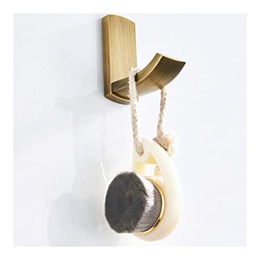 Imagem de Barra de toalha de banho, conjunto de acessórios de banheiro de bronze, suporte de rolo de papel higiênico escovado de latão antigo, anel de trilho de toalha de banho, suporte de toalha de roupão