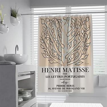 Imagem de Cortina de chuveiro para banheira infantil tecido brilhante laranja árvore cortinas de banheiro com ganchos privacidade cortina de banho impermeável L 188 x C 213 (cm) (cortina de chuveiro L 182 x C