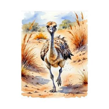 Imagem de Kit De Pintura Em Diamante De Animais Em Aquarela Eagle Raccoon, Mosai