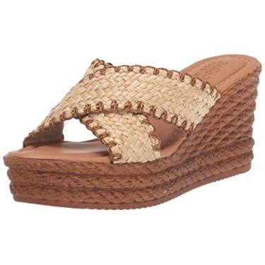 Imagem de Bella Vita Sandália anabela feminina Geo-Italy, Leve e natural., 10 X-Wide