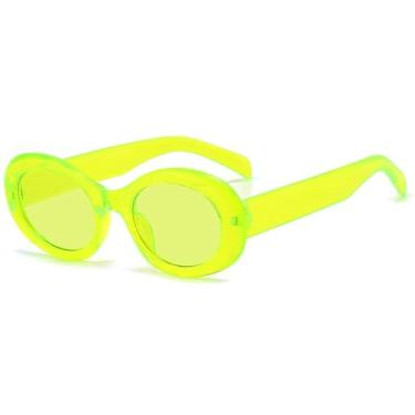 Imagem de Óculos de Sol Ovais Pequenos em Cores Candy, Unissex, Proteção UV400, Ideais para Esportes ao Ar Livre, Corrida e Ciclismo, Verde