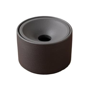 Imagem de x3anggyt5 Cinzeiros para cigarros pequeno cinzeiro preto com tampa design simples cor sólida à prova de vento adequado para uso doméstico e escritório cinzeiro ao ar livre