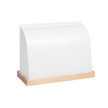 Imagem de x3anggyt5 Elegante suporte de exibição de colar, pulseira, pingente de armazenamento de joias, organizador de base de madeira (branco)