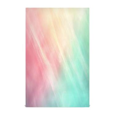 Imagem de Wassud Toalhas de cozinha toalhas de prato de cozinha gradiente de cor pastel, 1 pacote de panos de prato macios com laço para pendurar, toalha de mão de secagem rápida super absorvente, toalhas de