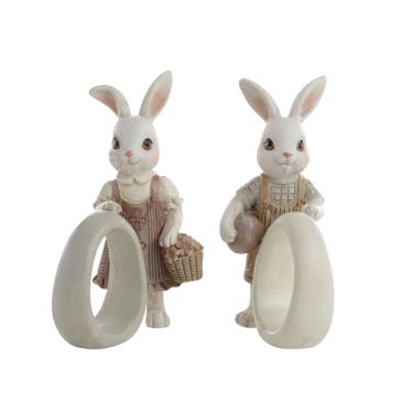 Imagem de Porta Guardanapo De Pascoa Coelho La belle 10x4x7cm C/ 2Und 1098966