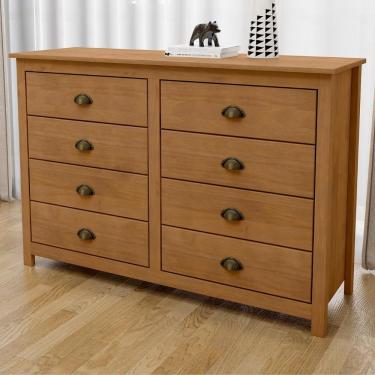 Imagem de Cômoda Para Quarto 125cm Com 8 Gavetas Lázio Freijó F07 - Mpozenato