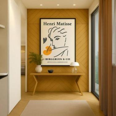 Imagem de Quadro Canvas Henri Matisse Linha 40X30Cm Mold Preta - Quadros On-Line