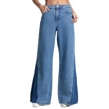 Imagem de Calça Jeans Sawary Wide Leg - 282277 - Azul médio 38, Azul, 38