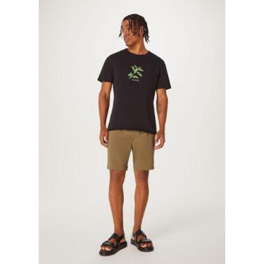Imagem de Bermuda Básica Masculina Jogger Em Sarja Moletom - Hering, M, Verde mu