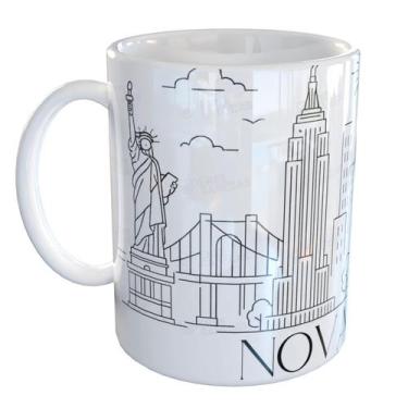 Imagem de Caneca Porcelana Nova York NYC - Pense Canecas, Branco