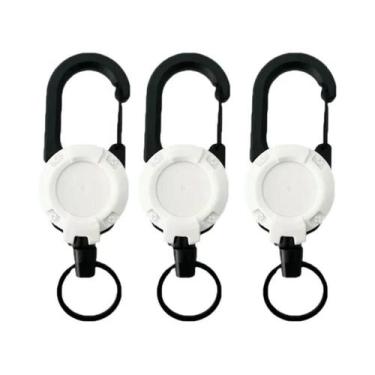 Imagem de Chaveiro Retrátil Antifurto Esportivo Com Corda Elástica E Fivela De F