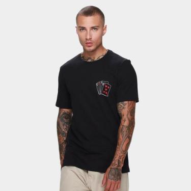 Imagem de Camiseta Cavalera Indie Baralho Masculina, Preto, M