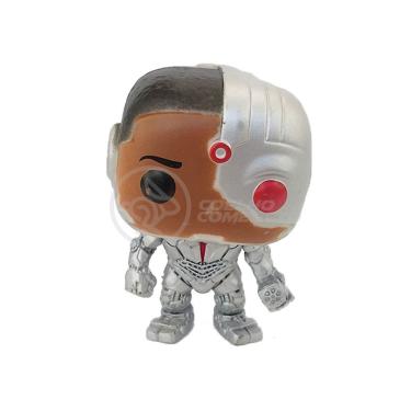 Imagem de Boneco Estilo Funko Liga Da Justiça Dc Pvc Cyborg 9Cm