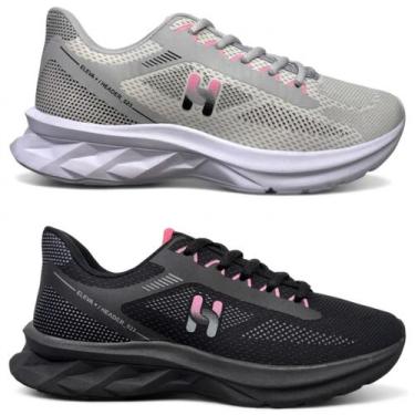 Imagem de Kit 2 Tênis Feminino Running Sport Fitness Academia Lançamento Confort