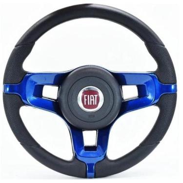 Imagem de Volante Esportivo Palio 1996 97 98 99 2000 A 2013 Azul + Cubo - Fiat