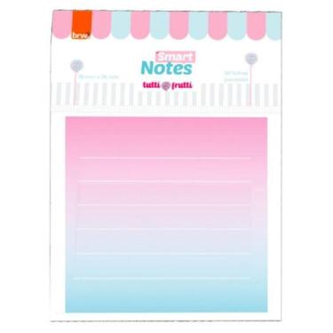 Imagem de Bloco Adesivo Smart Notes Pautado Tutti Frutti 50 Folhas Brw - LC