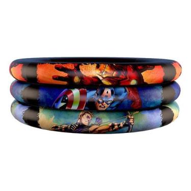 Imagem de Piscina Inflável 3 Anéis 86x20cm 100 Litros Vingadores  - Etitoys