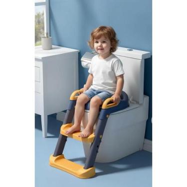 Imagem de 2x Troninho Infantil com Escada Azul/Amarelo - Autonomia Seg