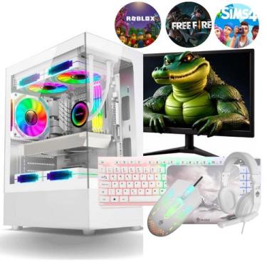 Imagem de PC Gamer Completo Intel i5 Memoria Ram 16GB SSD 240GB Monitor Teclado 