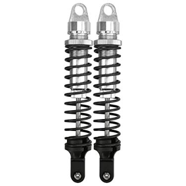 Imagem de Amortecedor de mola RC, fácil de instalar peças de carro RC duráveis ​​2 unidades RC Amortecedor de absorção de choque para gasolina 94050 Off-Road 1/5 carro RC(Prata)